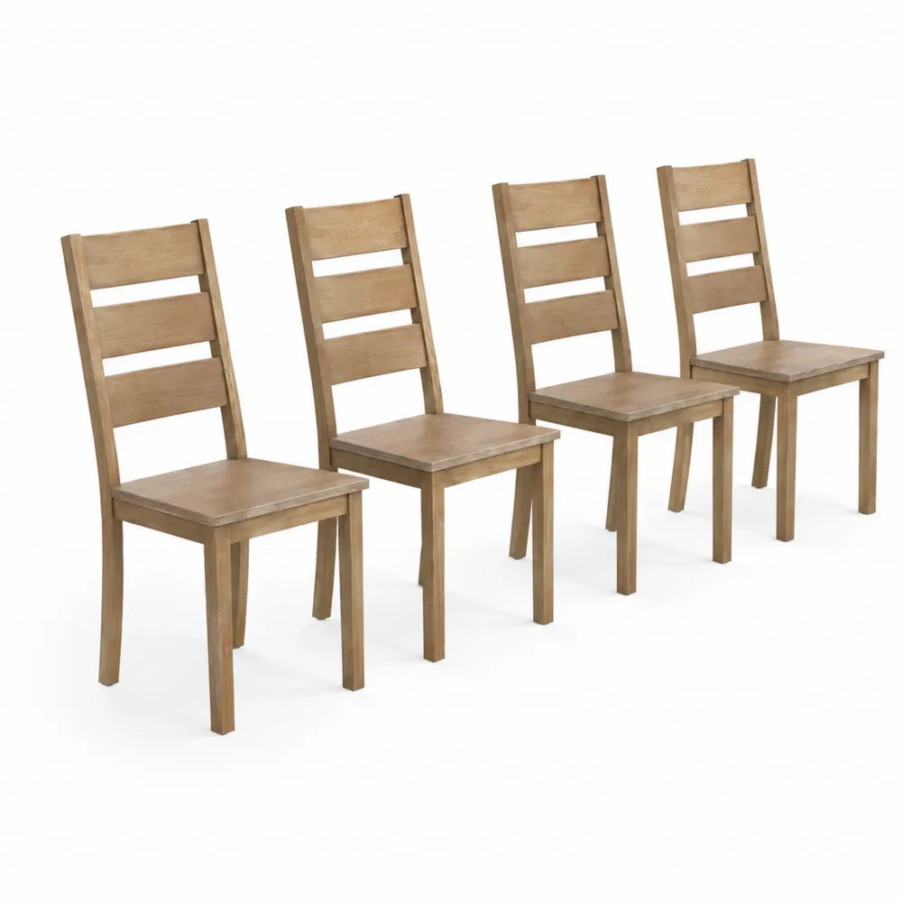 Set de 4 sillas de madera de roble ma